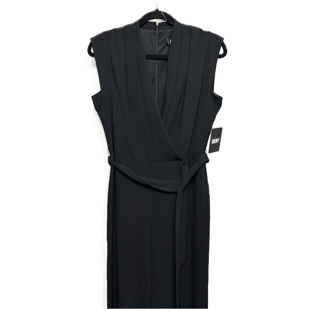 DKNY Sleeveless Tie Jumpsuit Black Size 4